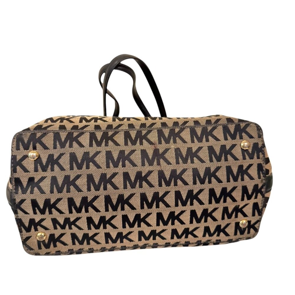 Michael Michael Kors Women's Brown Canvas Shoulder Bag - Picture 9 of 16